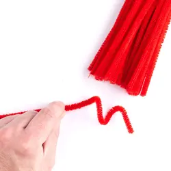مفتول مخملی رنگی 30سانت قرمز