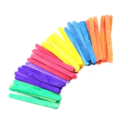 بسته چوب بستنی سایز 120x9 میلی متر رنگین کمانی