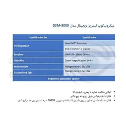 میکروسکوپ استریو دیجیتال DSM3000 صاایران - اپتیک آسمان | عاملیت فروش محصولات صاایران در تهران