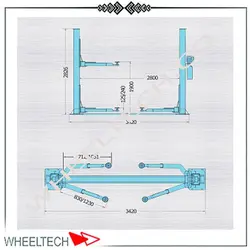 جک دو ستون 4 تن، قیمت جک بالابر دو ستون 4 تن SCT، دستگاه جک دوستون هیدرولیکی