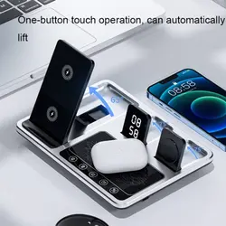 پایه شارژ وایرلس چندکاره گرین لاین مدل wireless charging Station 4in1