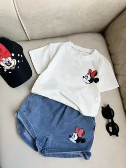 تیشرت و شلوارک مینی موس بال‌دار