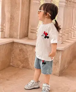 تیشرت و شلوارک مینی موس بال‌دار