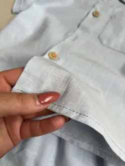 ست دوتیکه پیراهن و شرت لنین اسلپ‌دار وارداتی