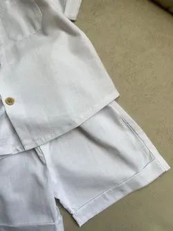 ست دوتیکه پیراهن و شرت لنین اسلپ‌دار وارداتی