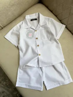 ست دوتیکه پیراهن و شرت لنین اسلپ‌دار وارداتی