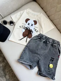 ست دو تیکه تدی پاپیون دار