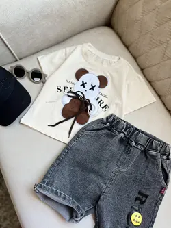 ست دو تیکه تدی پاپیون دار