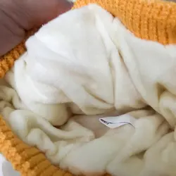 ست کلاه و شال گردن خرگوش پوم دار