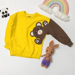 ست بلوز و دورس و شلوار جین خرس قهوه‌ای