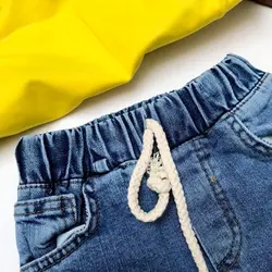 ست بلوز و دورس و شلوار جین خرس قهوه‌ای