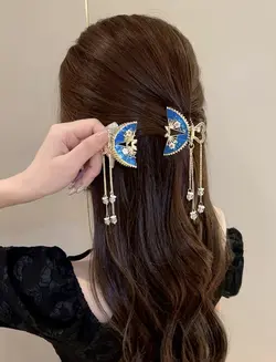 کلیپس فلزی آویزدار درباری(Hand Fan)