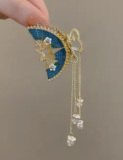 کلیپس فلزی آویزدار درباری(Hand Fan)