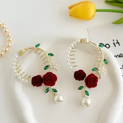 کلیپس گوجه ای گل رز قرمز FENG.Y