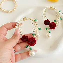 کلیپس گوجه ای گل رز قرمز FENG.Y