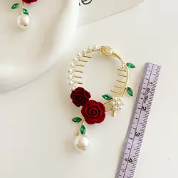 کلیپس گوجه ای گل رز قرمز FENG.Y