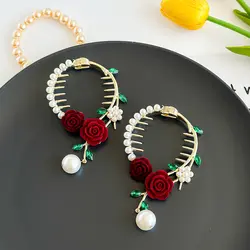 کلیپس گوجه ای گل رز قرمز FENG.Y