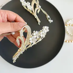 کلیپس شاخه گل کریستالی آویزدار