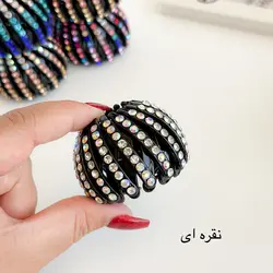 کلیپس چنگکی نگین دار مجلسی (گوجه ای)