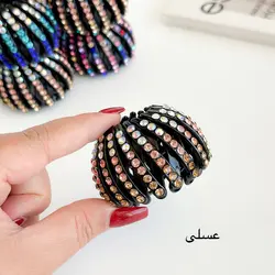 کلیپس چنگکی نگین دار مجلسی (گوجه ای)