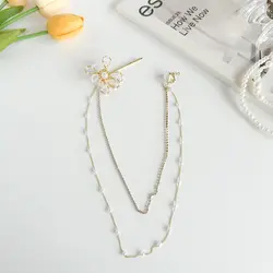 پک سنجاق گل منجوق کریستالی و گوشواره قلبی