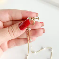 پک سنجاق گل منجوق کریستالی و گوشواره قلبی