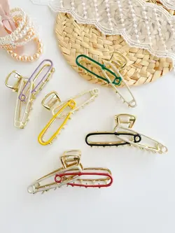 کلیپس فلزی طرح سنجاق رزینی VIP