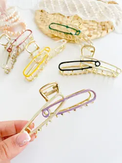 کلیپس فلزی طرح سنجاق رزینی VIP