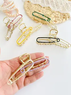 کلیپس فلزی طرح سنجاق رزینی VIP