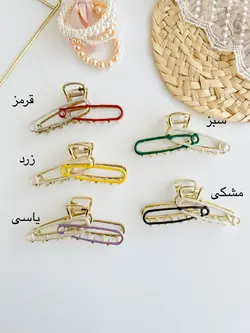 کلیپس فلزی طرح سنجاق رزینی VIP