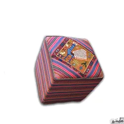 پاف گلیم دستباف مربع طرح خروس