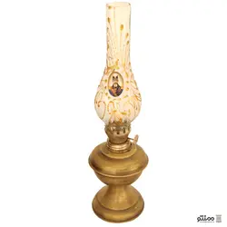 چراغ گرد سوز برنجی تک عددی طرح ناصرالدین شاه