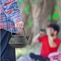 ست کتری و قوری چدن مدل fiorela