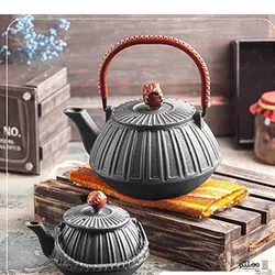 ست کتری و قوری چدن مدل fiorela