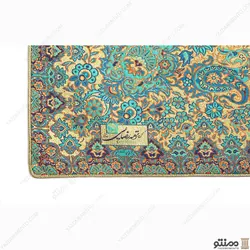 رومیزی ترمه طرح سپهر رنگ فیروزه ای