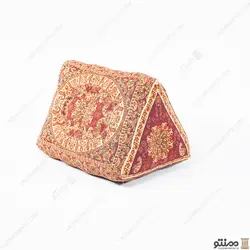 پشتی سنتی شاه نشین ترمه طرح شاهسوند – ست ۷ تکه زرشکی