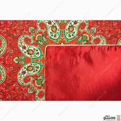 رومیزی ناهار خوری رانر ترمه طرح سپند رنگ قرمز
