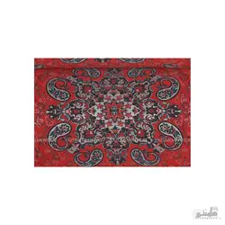 پشتی سنتی شاه نشین ترمه طرح شاهسوند - ست 7 تکه قرمز