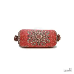 پشتی سنتی شاه نشین ترمه طرح شاهسوند - ست 7 تکه قرمز