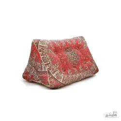 پشتی سنتی شاه نشین ترمه طرح شاهسوند - ست 7 تکه قرمز