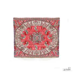 پشتی سنتی شاه نشین ترمه طرح شاهسوند - ست 7 تکه قرمز