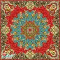 رومیزی ترمه مربع طرح آسمان