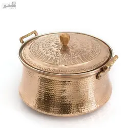 قابلمه مسی قدیمی دسته تابه ای