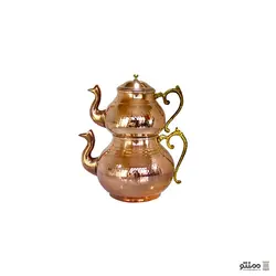ست کتری و قوری مسی دسته برنجی