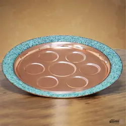 سرویس شربت خوری 8 پارچه فیروزه کوبی آقاجانی سایز کوچک