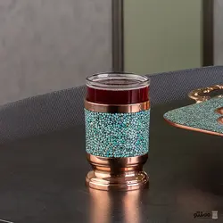 سرویس شربت خوری ۸ پارچه فیروزه کوبی آقاجانی مینیاتوری