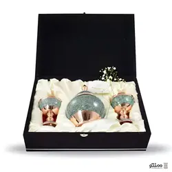 پک هدیه قندان و سنگاب فیروزه کوبی با جعبه جیر