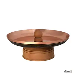 شیرینی خوری مسی مدل خط دار رنگی