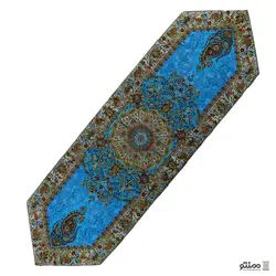 رومیزی رانر ناهار خوری ترمه طرح افشار آبی