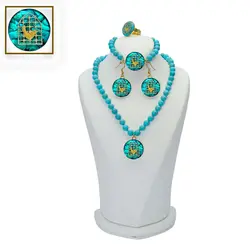 آویز سنگ و زنجیر گل و قلب قرمز